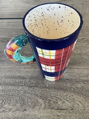 Shorelines Otagirl Julie Ueland 1998 Art Mug w/Salmon Handle Cabin Lodge Decor